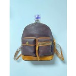 cowhide vegetable tanned leather backpack